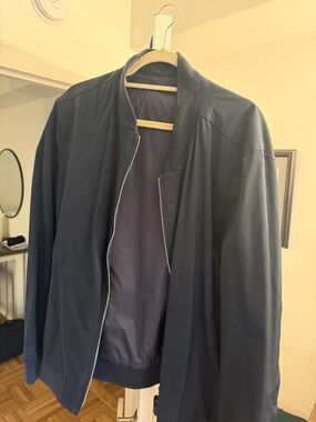 Hugo Boss Navy Blue Bomber Jacket